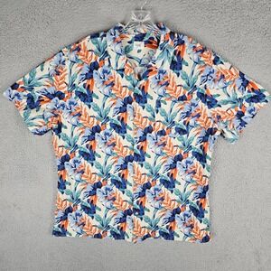 Fair Harbor Camp Shirt Men 2X Multi Aloha Print Short Sleeve Hawaiian Button Up‎